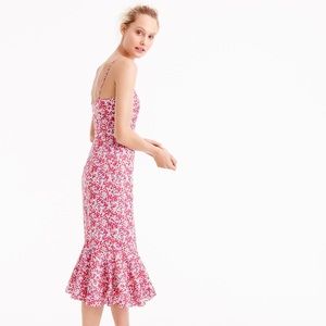 ruffle-hem midi dress in liberty® wiltshire floral